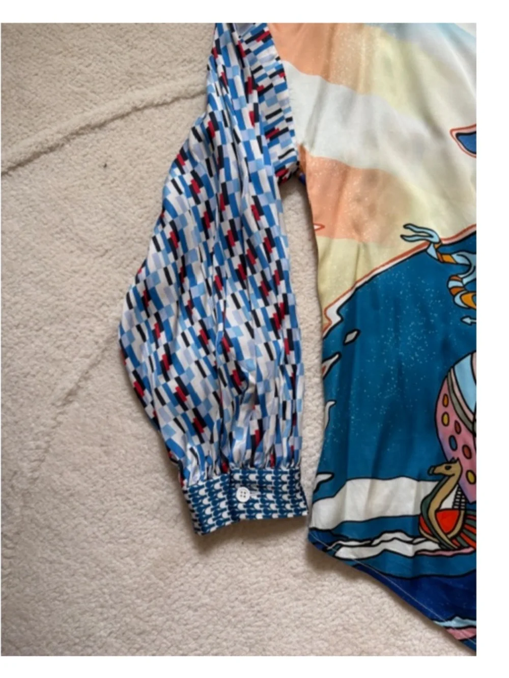 ME369 Boussarong Shirt In Nautical Print Size M - Picture 5 of 8